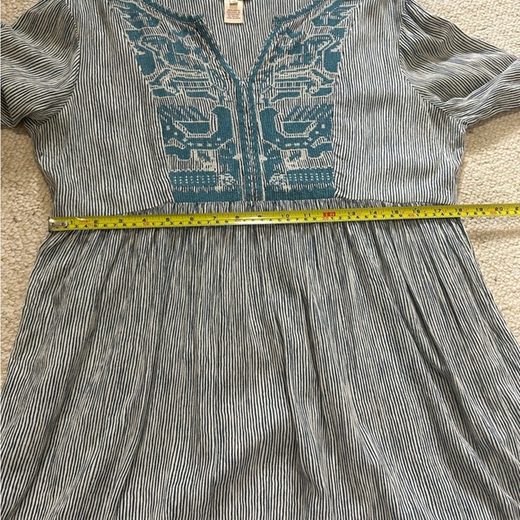 Sundance Time On Your Side Stripped Embroidered Tunic Blouse Boho Size Medium - Picture 12 of 13